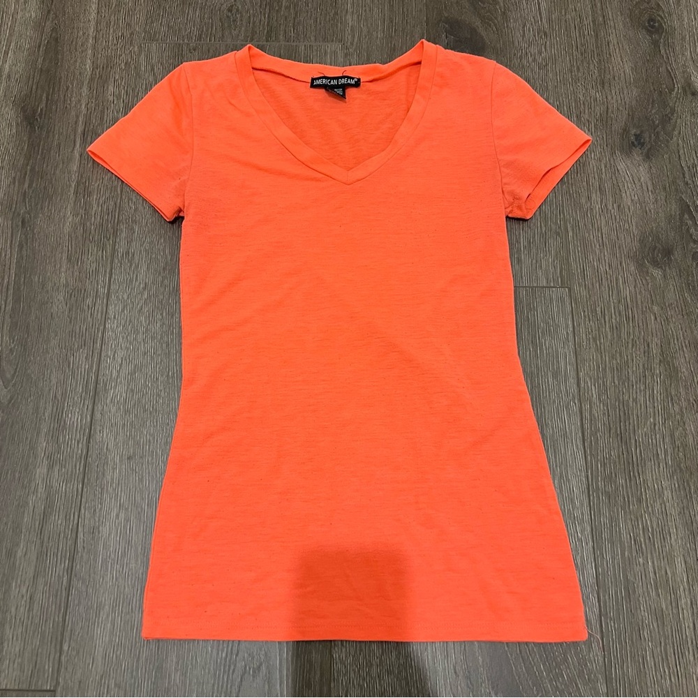 Neon orange tee
